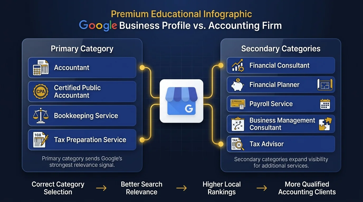Best Google Business Profile Categories for Accountants Infographic Guide